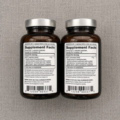 Kinoko AHCC, 2 PACK, 750 mg, 60 capsules each (120 total!) glass bottel ex 2028