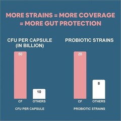 Probiotics Supplement 50 Billion CFU Gut Health Supplements 60 Capsules f893