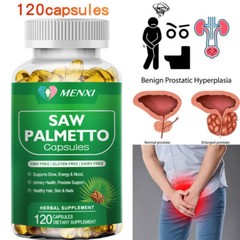 Saw Palmetto 120 Capsules Prostate, Support Male Urinary Tract & Prostate