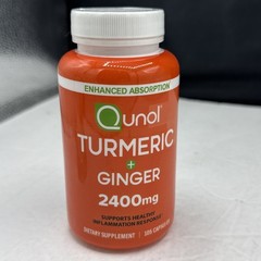 Turmeric Curcumin with Black Pepper & Ginger, 2400mg Joint Support, 105 Count