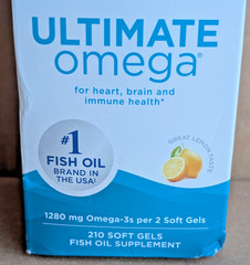 1 Box of 210 Softgels Nordic Ultimate Omega (1280mg/2 Soft Gels) Exp: 02/2028