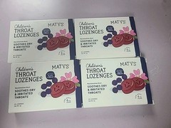 Set Of 4 Matys Kids Throat Lozenges Soothe Dry Irritated Throats 20ct Each