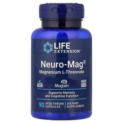 Life Extension Neuro-Mag,Magnesium L-Threonate, 90 Capsules Vegetarian