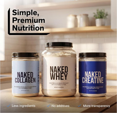 NAKED Whey Vanilla Protein Powder, Grass-Fed, 24 Servings, NSF Certified
