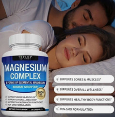 2 8-in-1 Bottles Magnesium Complex 1000mg – Bone Health & Muscle Recovery, Vega