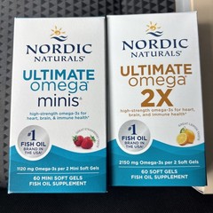 New & Sealed Nordic Naturals Ultimate Omega 2X & 1 Box Ult Omegas Minis Strawber