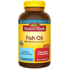 Nature Made 1200 mg Omega 3 Fish Oil Softgels 230 Count Supplements