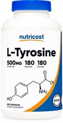 Nutricost L-Tyrosine 500mg – 180 Capsules – Gluten Free & Non-GMO