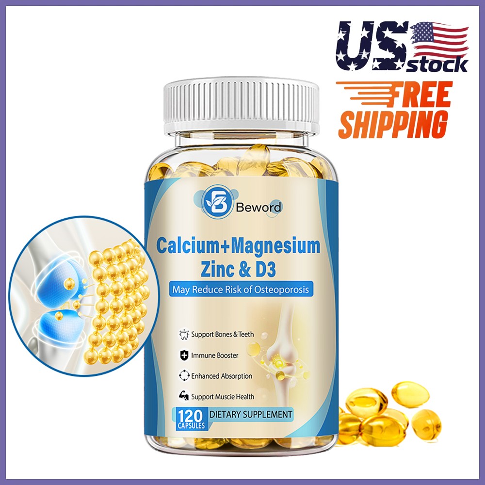 Calcium Magnesium Zinc with Vitamin D3 Strong For Bone Health Muscle Improvement