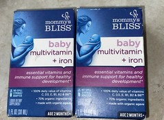2PK Mommy’s Bliss Baby Multivitamin + Iron Daily Vitamins Exp 01/26