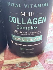 2X Vital Vitamins Multi Collagen Complex 150 Capsules Ea (Types I-X) Exp 01/2029