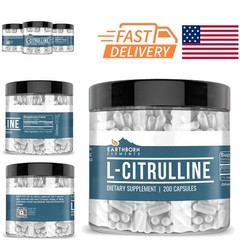 Naturally Sourced L-Citrulline 200 Capsules Lab Tested No Fillers or Additives