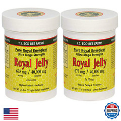 Ys Royal Jelly/Honey Bee Y.S. Eco Bee Farms 2 Pack Royal Jelly In Honey 675 Mg