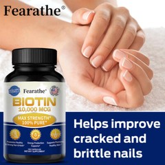 Biotin(Vitamin B7) 10,000mcg ,30 to 120 Capsules-Keratin Hair Skin Nails Energy