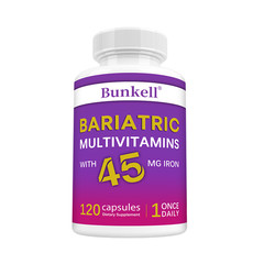 Bariatric Multivitamin Capsule with 45mg Iron for Weight Loss Burn Fat-120 caps