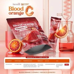 3 x 30 sachet Jamsai Blood Orange Vitamin C 1.000 mg. Elderberry Natural Supp