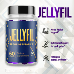 (5 Pack) Jellyfil Male Gummys Advanced Male Health Vitamin Support 300 Gummies