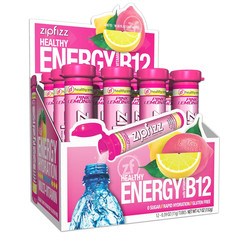 Zipfizz Energy Drink Powder, Electrolytes + B12, Sugar Free, Pink Lemonade 12Pk