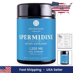 Spermidine Supplement 1200mg 99% Pure Cellular Health 10mg Serving 120 Servings