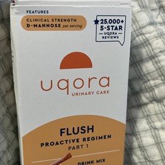 Uqora Drink Mix 1 FLUSH Supplement 10 Packets Pink Lemonade Exp 12/26 women