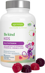 Igennus Methylated Kids Multivitamin Gummy, MTHFR, No Artificial Sweeteners or F