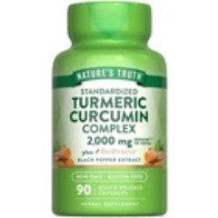 Nature’s Truth 2000mg TURMERIC CURCUMIN Complex +Black Pepper 90 Capsules