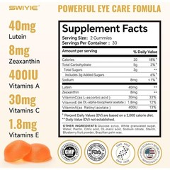 1 – 3 Pack SWIYIE Lutein Gummies with Lutein & Zeaxanthin 60 Gummies NEW