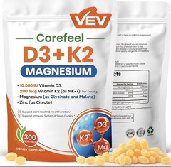 VEV Corefeel Vitamin D3 K2 10,000 IU Magnesium Supplement – with Vitamin D and K