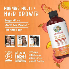 Mary Ruth’s Multivitamin + Hair Growth | 3 package | Peach Mango 15.22 oz bra…