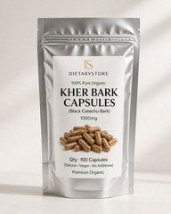 100% Organic Kher Khair Bark Chhal Acacia catechu 1000mg (100 Capsules)