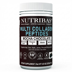 Collagen Powder with Biotin, Hyaluronic Acid, Vitamin C, MCT Oil, Chocolate