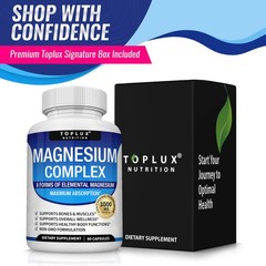 Magnesium Complex Supplement 8 Elemental 1000mg – 90 Count (Pack of 1), V1