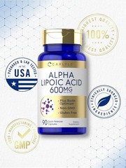 Alpha Lipoic Acid 600mg per Serving 90 Capsules- Non-GMO & Gluten Free