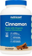 Nutricost Cinnamon Capsules (240 capsules) 1200mg per serving – Gluten-Free
