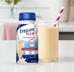 Ensure Plus Nutrition Vanilla Shake 8 fl.oz. 16 pk~27 Vitamins & 16g Protein