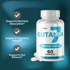 Gutamin 7 -Digestive Support- 12 Bottles- 720 Capsules