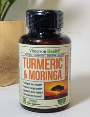 Vimerson Health Turmeric Curcumin & Moringa Leaves Extract, Non-GMO, 60 Capsules