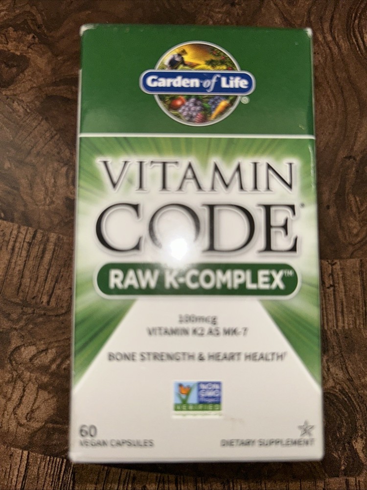 Garden of Life Vitamin Code Raw K-Complex 60 Veggie Caps Dairy-Free,