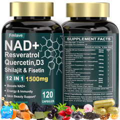 NAD+ Supplement 1500mg with Resveratrol | Cellular Health & Energy | 120 Capsule