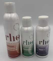 Rho Nutrition Liposomal Supplement Trio–NAD+, Glutathione, Curcumin&Resveratrol