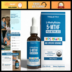 Organic L-Methylfolate & Methyl B12 – Sublingual Folate Supplement for Kids – Mo