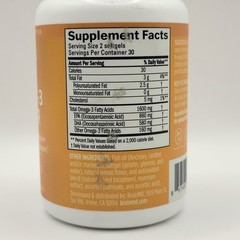 BrainMD Omega-3 Power – 60 Softgels – High Potency Brain & Circulatory Support