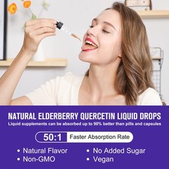 3Pack 60ml 3000mg Elderberry Extract Organic Tincture Liquid Herbal Drops 2 Floz