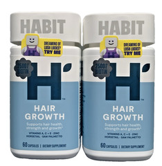 2 Pack Habit Hair Growth Supplement Biotin Hair Health Strength Growth Exp 09/20