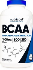 Nutricost BCAA Capsules 2:1:1 500mg, 500 Capsules