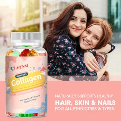 Collagen Vitamin Gummies for Hair Skin & Nails, Premium Collagen Supplement 60pc