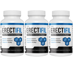 Erectifil Male Health Supplement, Men Stamina & Virility Support – 3 Bottles