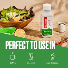 XCT MCT Oil Made with C10 and C8 MCT Oil, Flavorless, 14G Mcts, 16 Fl Oz Bullet