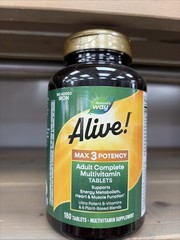 Nature’s Way Alive Max3 Potency Multivitamin – 180 Tablets-🔥EXP.9/26🔥