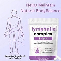 4X 6-in-1 Lymphatic Complex,Lymphatic Drainage Supplements|Herbal Blend HOT US
